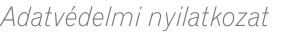 Adatvédelmi nyilatkozat